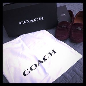 Coach Burgundy Driver Loafers 6.5